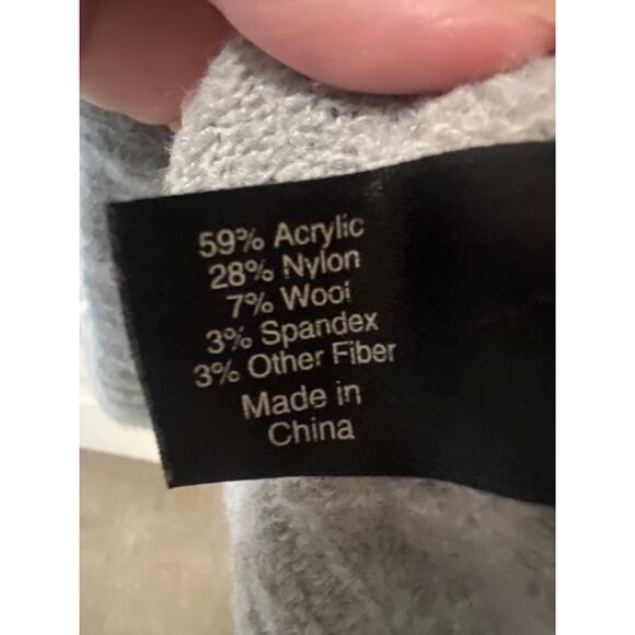 Lane Bryant Fair Isle Snowflake Gray Pink Sweater Acrylic Wool Blend Size 18 20 - Picture 5 of 7